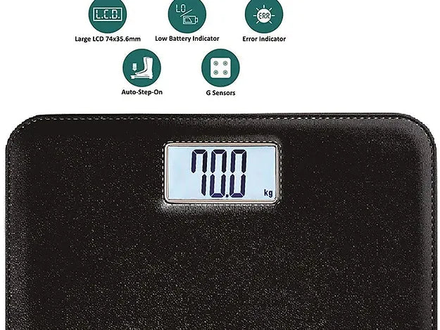 Digital Human Weighing Scale, High Quality Leather Look Fiber Body, Capacity 180
