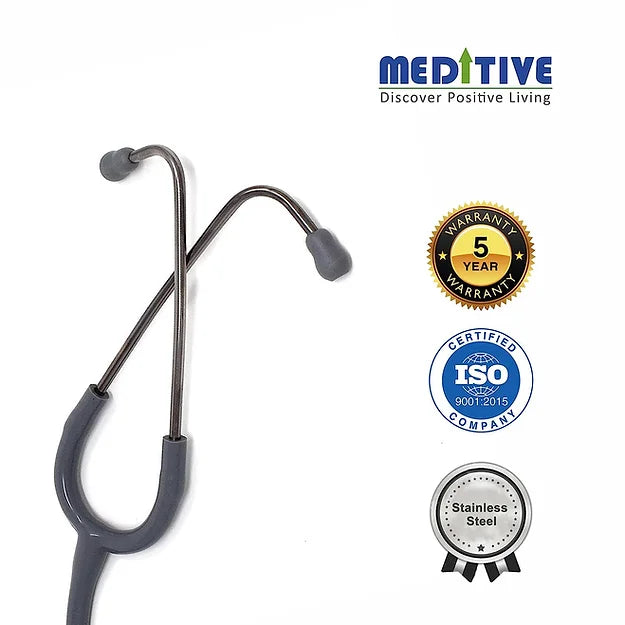 MEDITIVE SS Stainless Steel Acoustic Stethoscope (Grey Colour)