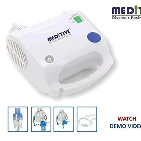Meditive Handy Respiratory Nebulizer Inhaler, With complete mask kits, mouthpiec
