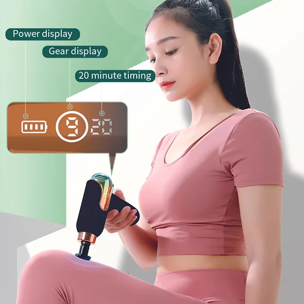 MEDITIVE Cordless Deep Tissue Massage Gun With 8 Attachments, Handheld Massager