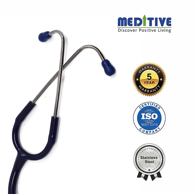 MEDITIVE SS Stainless Steel Acoustic Stethoscope (Blue Colour)