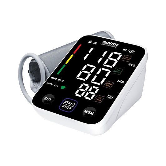 MEDITIVE Digital Blood Pressure Monitor with Rechargeable Battery and Type-C Charging USB Port