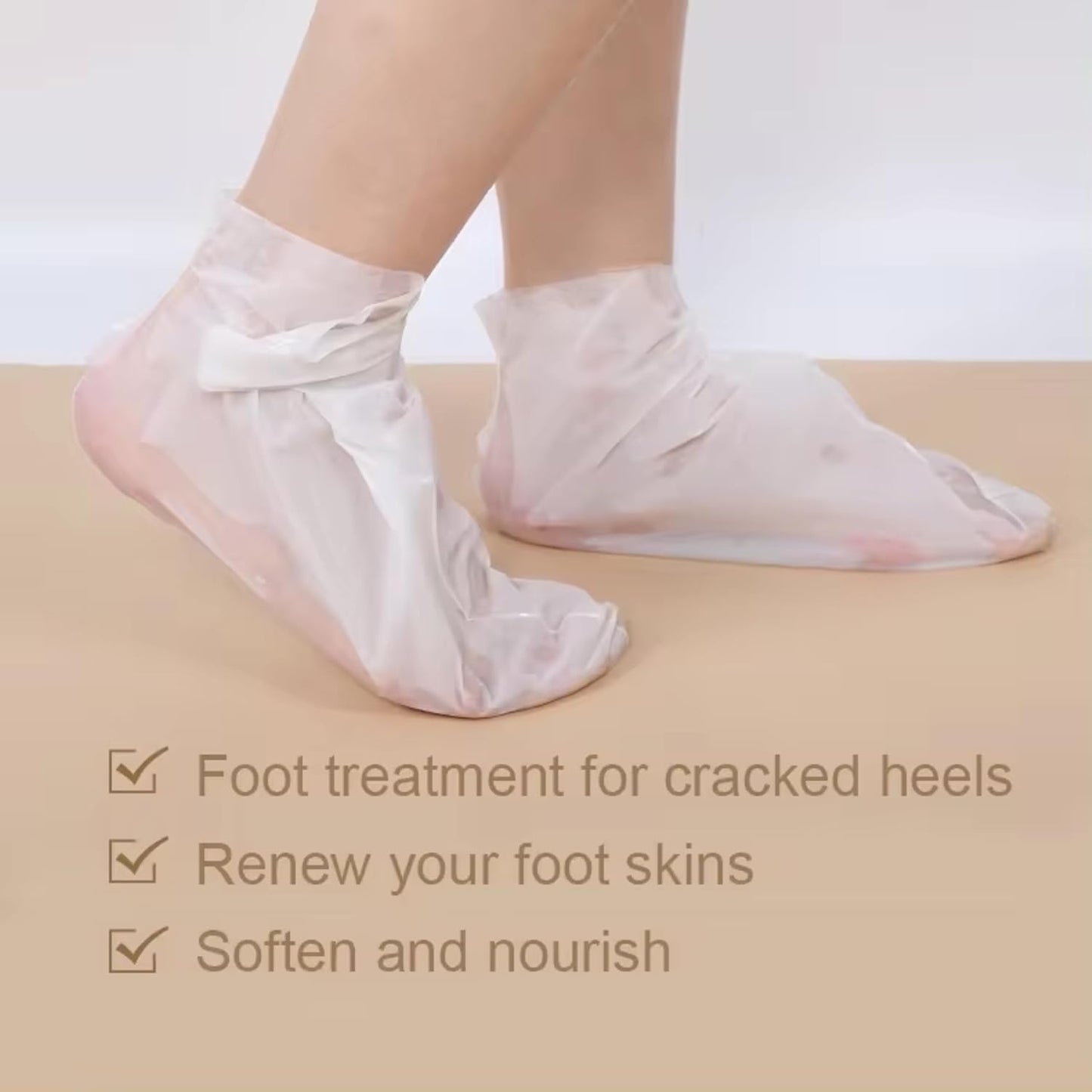 Meditive Exfoliating Foot Mask - Peeling Foot Mask for Dead Skin Removal, Callus & Cracked Heel Repair, Foot Care Treatment, Softens & Smoothens Feet, Foot Spa Mask for Dry, Rough, and Cracked Feet– 2 Pair (ROSE)
