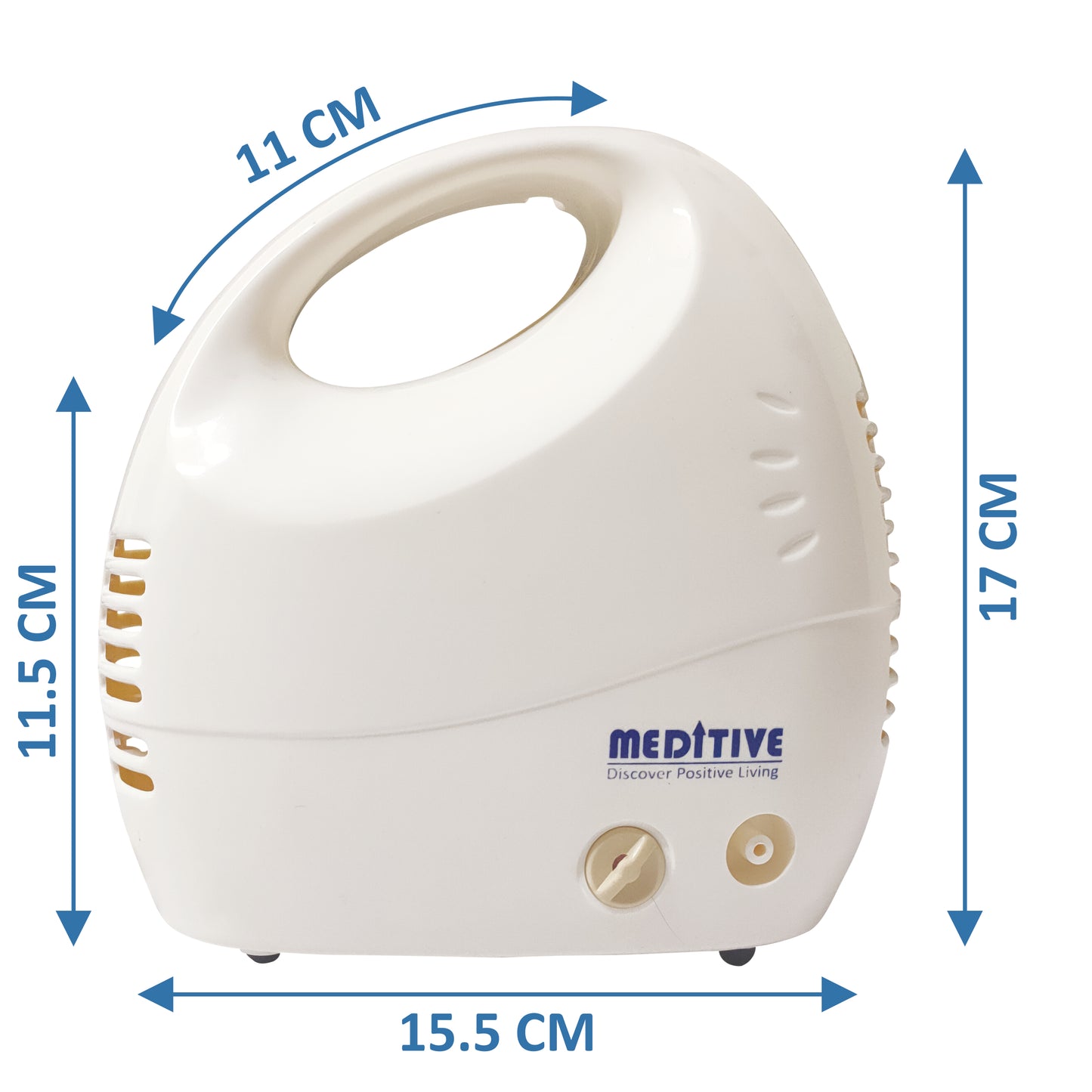 MEDITIVE Respiratory Piston Compressor Nebulizer Inhaler with Handle and All Acc