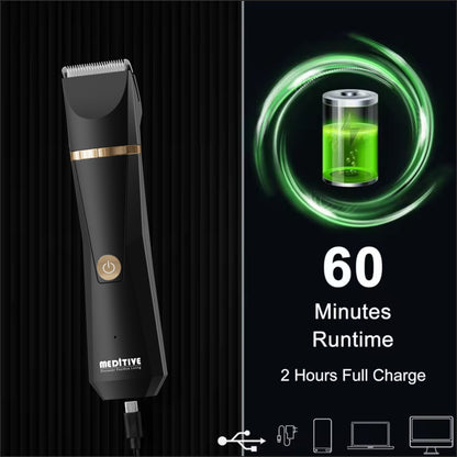 MEDITIVE Hair Trimmer- Ceramic Blade Balls and Body Hair Trimmer – Waterproof