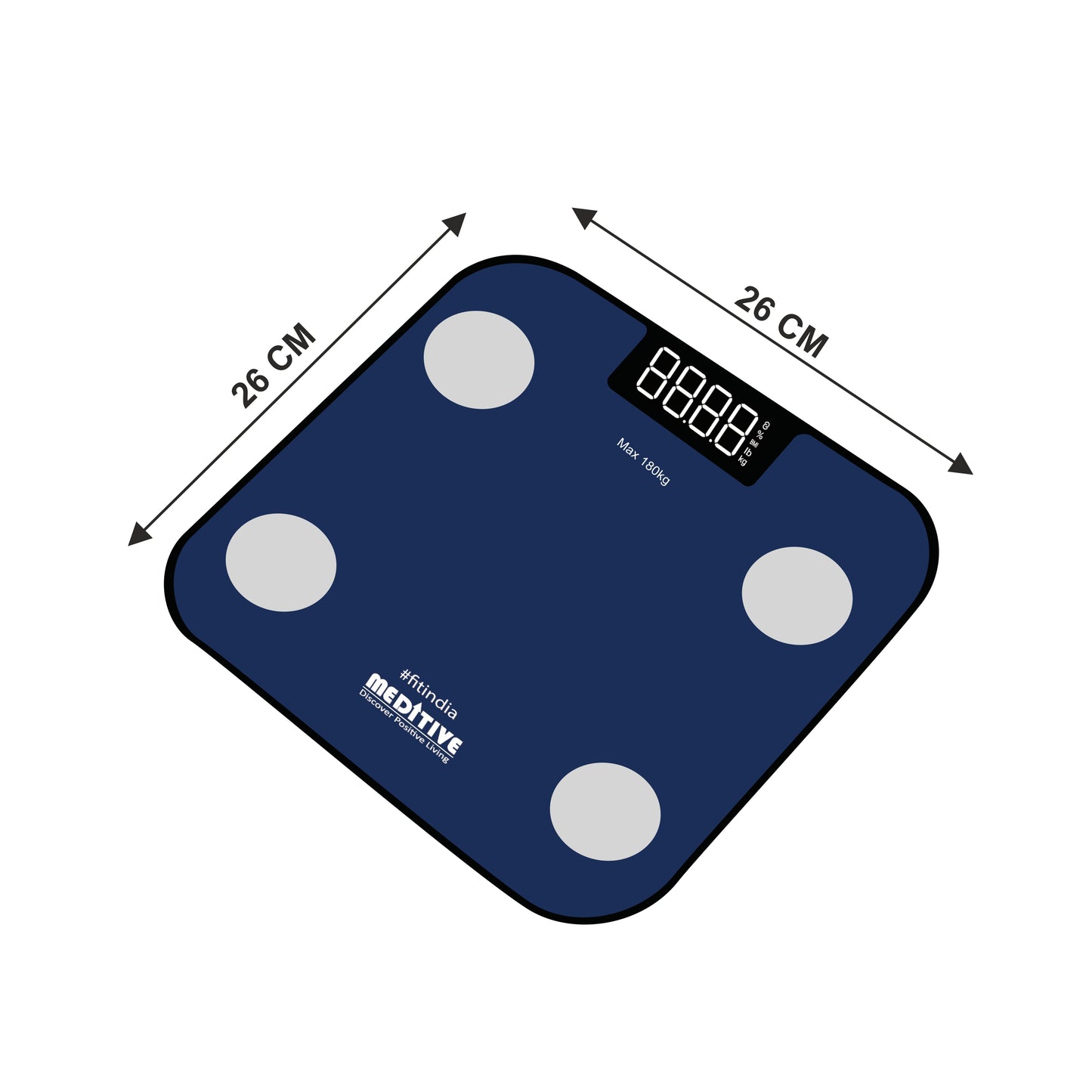 Digital Human Weighing Scale for Body weight, Glass Platform, BMI Bluetooth Scale, (Minimum Weight: 7Kg , Maximum Weight: 180 Kg)