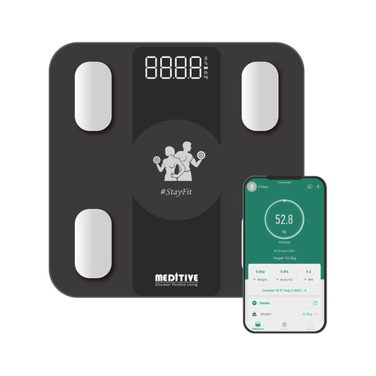 MEDITIVE SMART BMI WEIGHT SCALE LARGE CAPACITY 180 Kg, WITH 1 YEAR WARRANTY