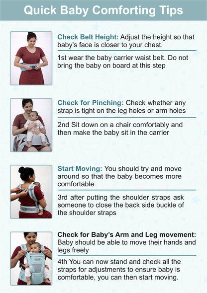 MEDITIVE Baby Carrier with Detachable Hip Seat (2 in 1),Ergonomically Designed