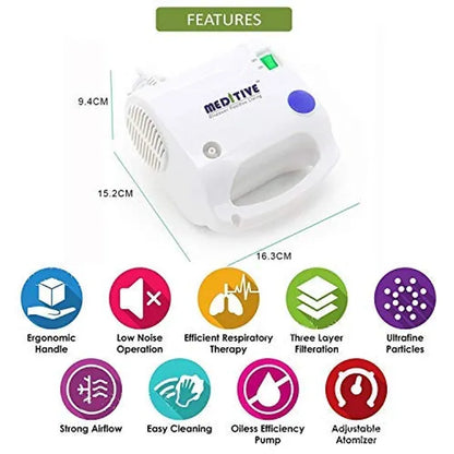 Meditive Handy Respiratory Nebulizer Inhaler, With complete mask kits, mouthpiec