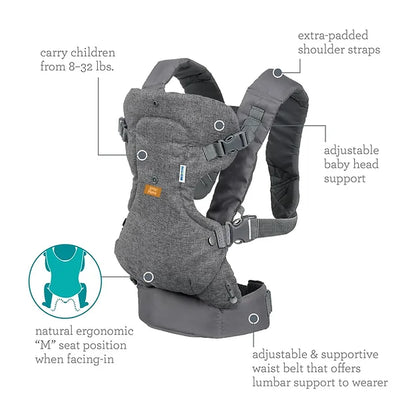 MEDITIVE Baby Carrier - Ergonomic, Convertible, Face-In And Face-Out Front