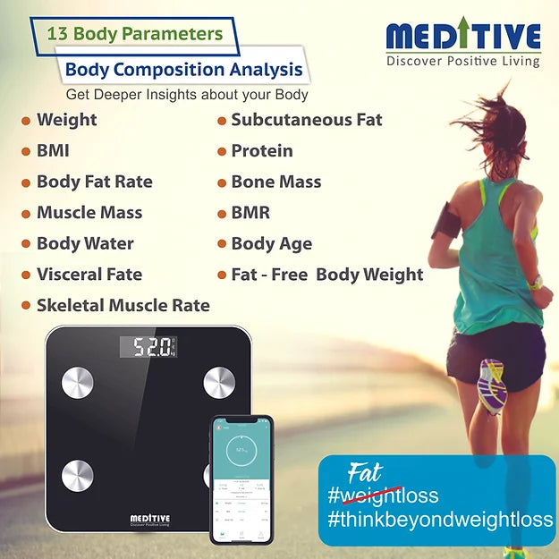 Digital Human Weighing Scale, BMI Weight Scale with Body Fat Analyzer and Fitness