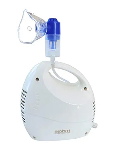 MEDITIVE Respiratory Piston Compressor Nebulizer Inhaler with Handle and All Acc