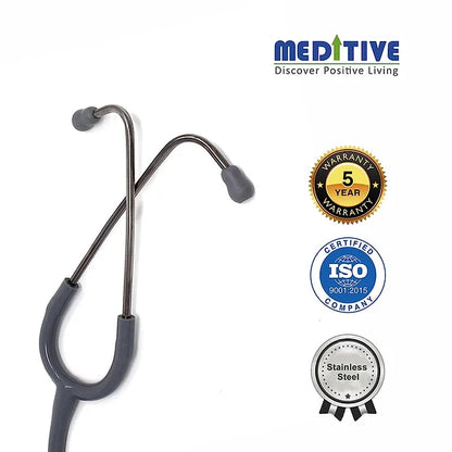 MEDITIVE SS Stainless Steel Acoustic Stethoscope (Grey Colour)