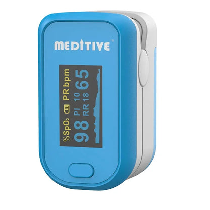 MEDITIVE Finger Tip Pulse Oximeter With Alarm Function. Blood Oxygen, Pulse Rate