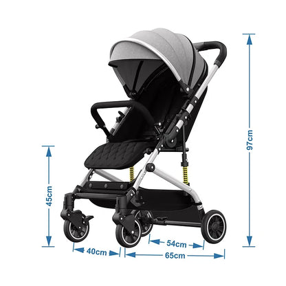 MEDITIVE Smart Baby Stroller Pram Compact Folding Fully Reclining S Meditive