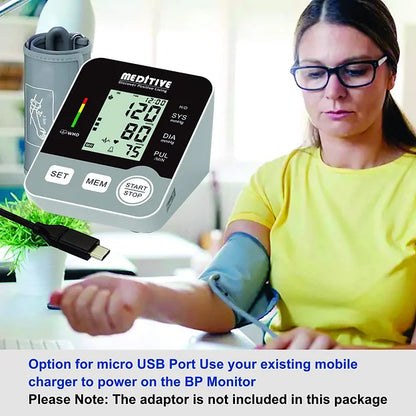 MEDITIVE Blood Pressure Monitor Fully Automatic Arm-type Digital with option for