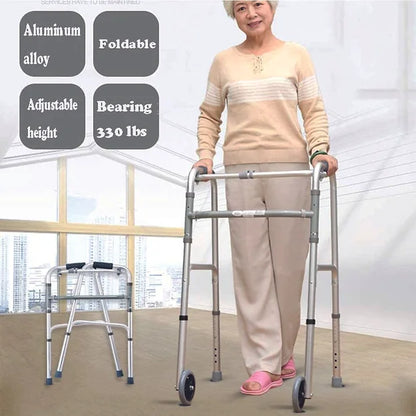 MEDITIVE Aluminum Light Weight Folding Walker for Adults and Patients