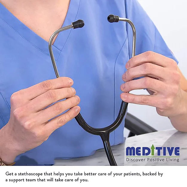 MEDITIVE SS Stainless Steel Acoustic Stethoscope (Black Colour)