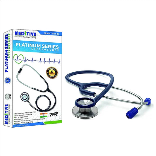 MEDITIVE SS Stainless Steel Acoustic Stethoscope (Blue Colour)