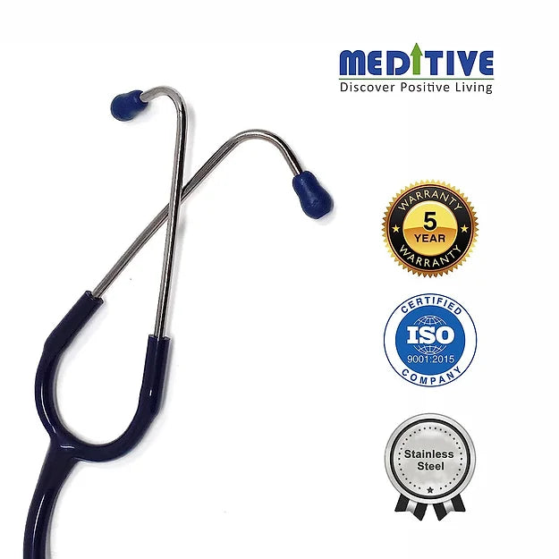 MEDITIVE SS Stainless Steel Acoustic Stethoscope (Blue Colour)