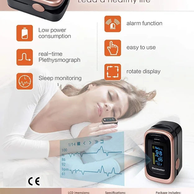 MEDITIVE Fingertip Pulse Oximeter, SPO2 Blood Oxygen Saturation, Pulse Rate, Per