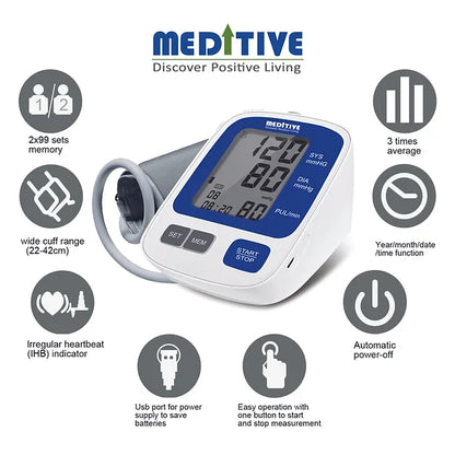 MEDITIVE Fully Automatic Arm-type Digital Blood Pressure Monitor with option for