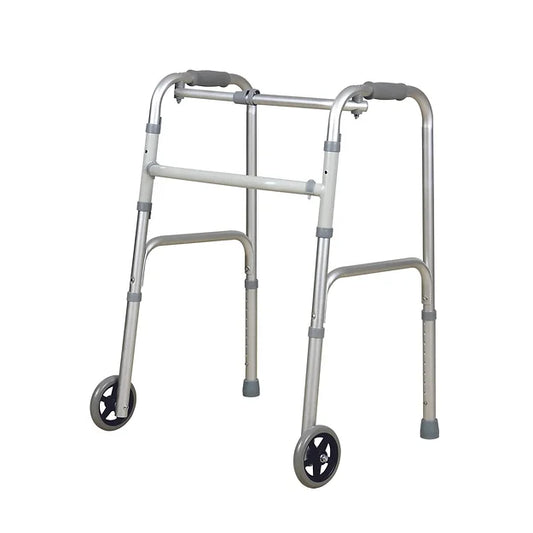 MEDITIVE Aluminum Light Weight Folding Walker for Adults and Patients