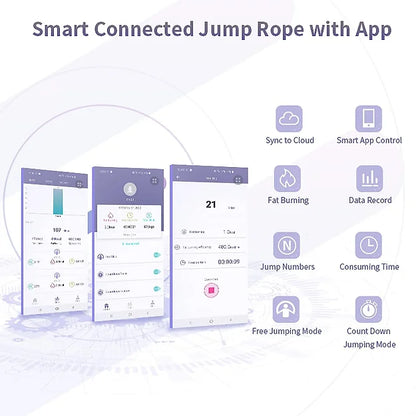 MEDITIVE Smart Jump Rope, Calorie Calculation, Skipping Rope for Sports Fitness