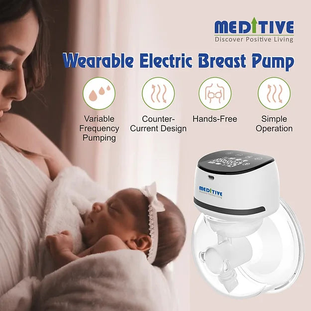 MEDITIVE Breast Pump, Wearable Breast Pump, Electric Hands-Free Breast Pump