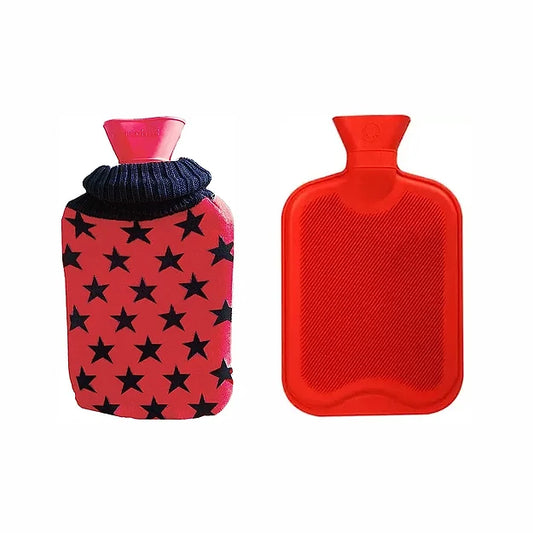 Rubber Hot water bag/Hot water bottle for Body Pain Relief with Woolen Cover